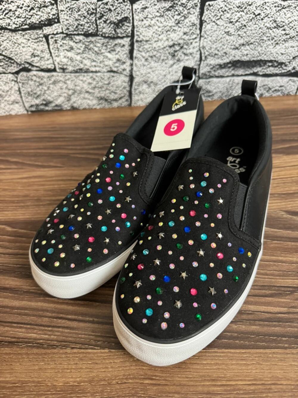 NWT Girls Art Class Black Hanna Shoes - Size 5